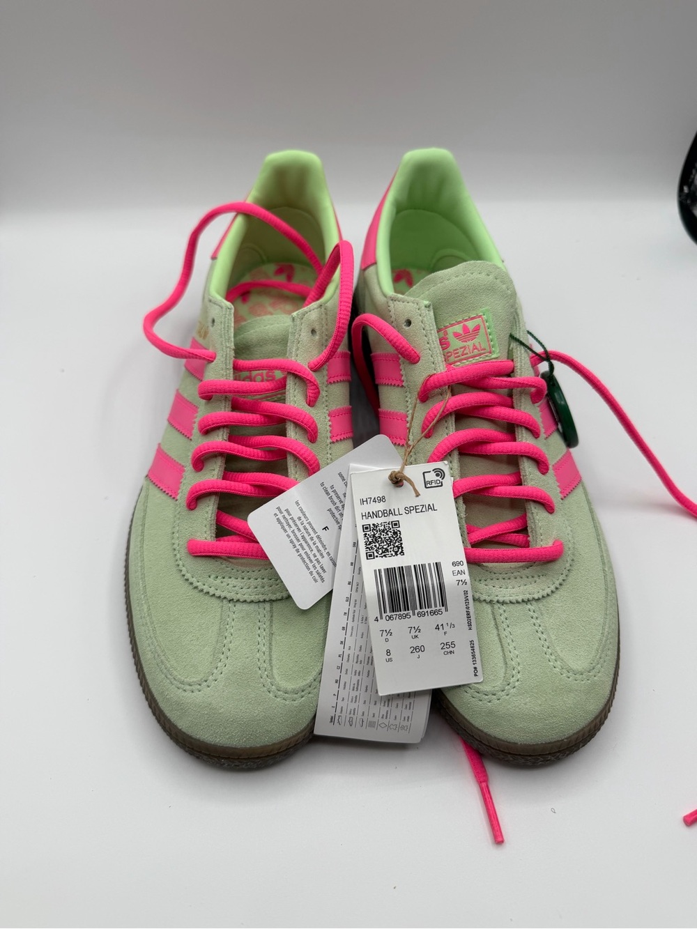 Adidas Handball Spezial Women’s Size 8 IH7498 Green Pink Gum Sole New With Box
